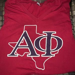 Alpha phi TEXAS vneck